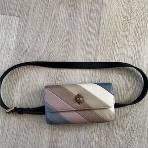 Kurt Geiger Cream and Brown belt bag